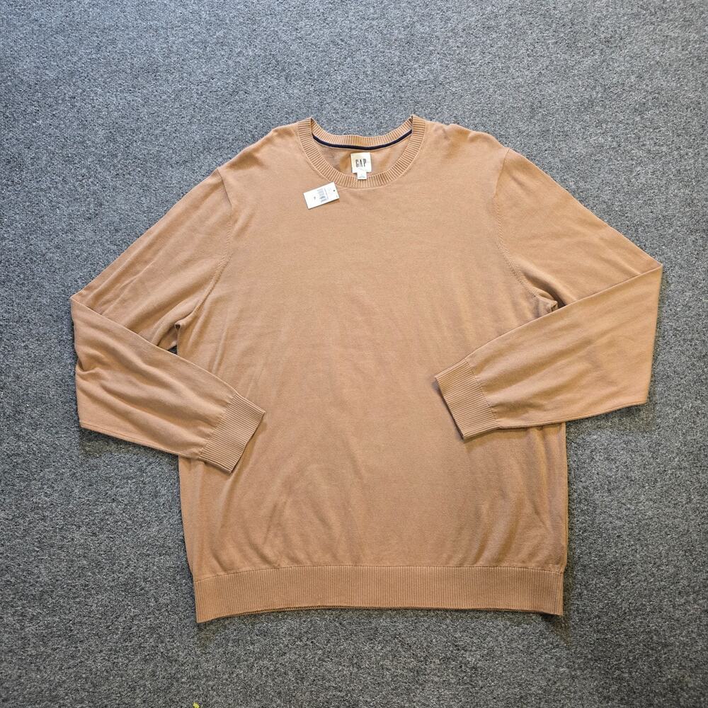 Gap Sweater Mens Size XL Brown Cotton Knit Long Sleeve Crew Neck Classic Casual